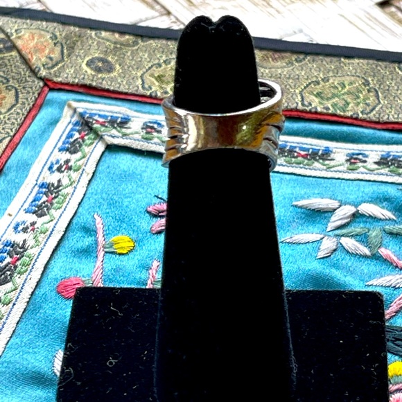 925 sterling silver wide band ring - Picture 3 of 7